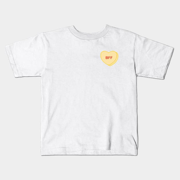 Conversation Heart: BFF Kids T-Shirt by LetsOverThinkIt